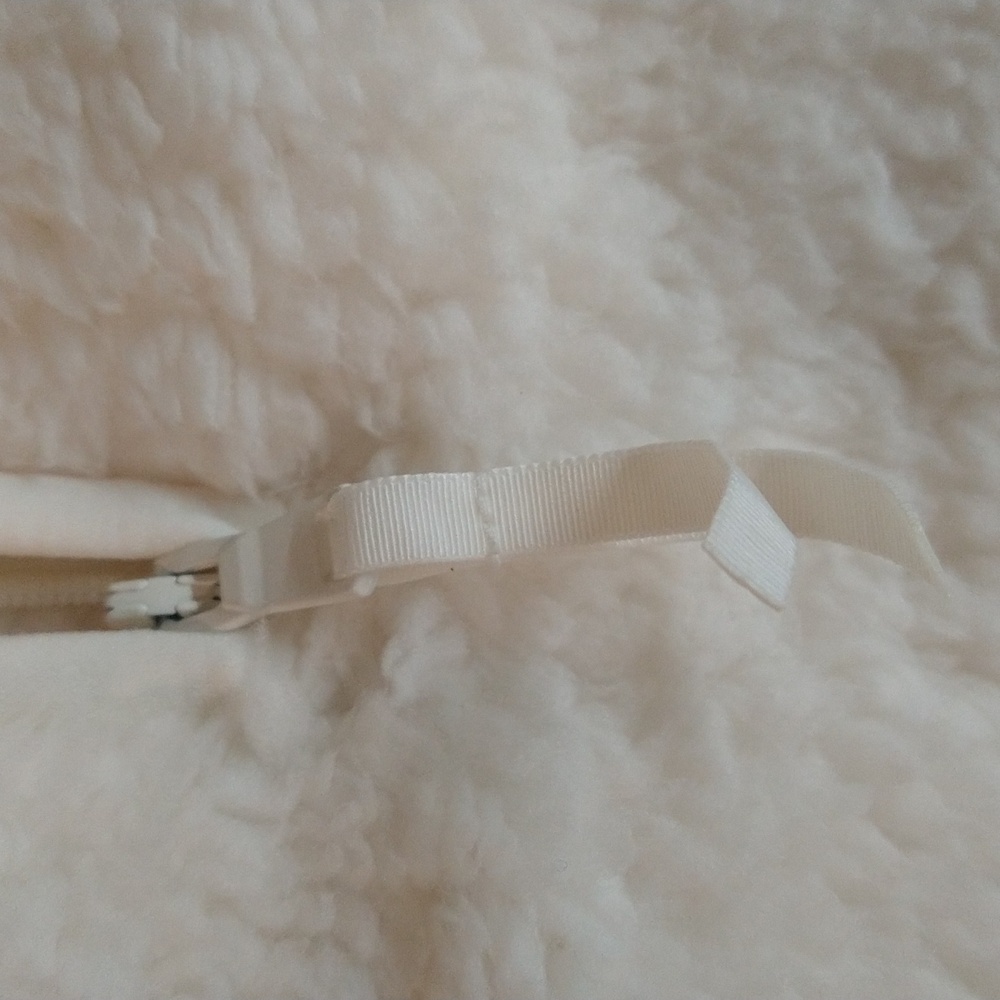 NEW! Men's Faux Shearling Sherpa Half Zip-Up Sweatshirt Pullover, White - Picture 9 of 14